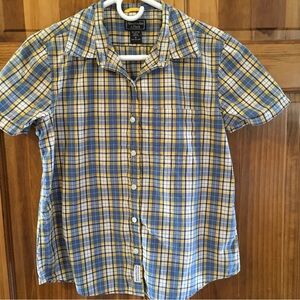Abercrombie & Fitch Blue and Yellow‎ Plaid Shirt